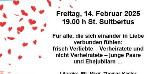 PLakat Gottesdienst für Liebende zum Valentinstag